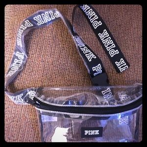 PINK clear Fanny pack